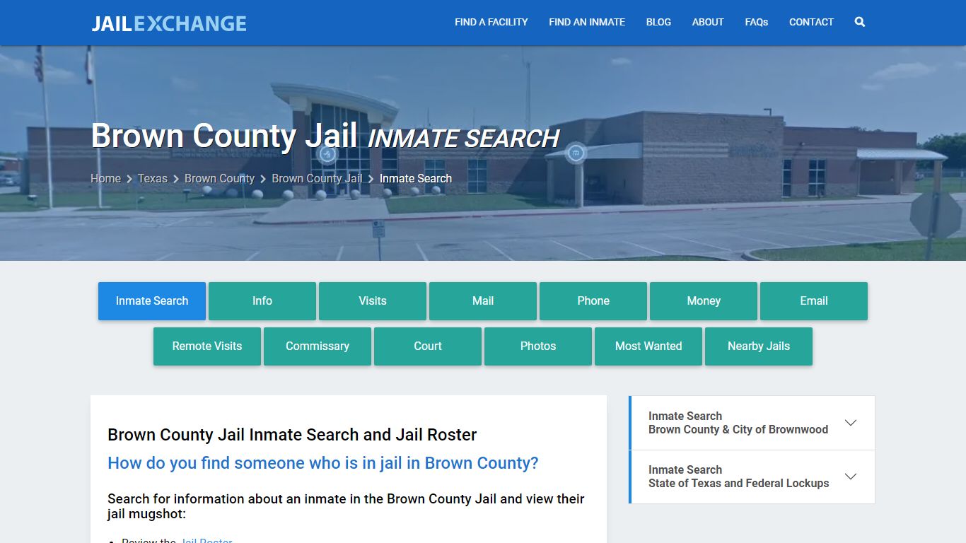 Inmate Search: Roster & Mugshots - Brown County Jail , TX